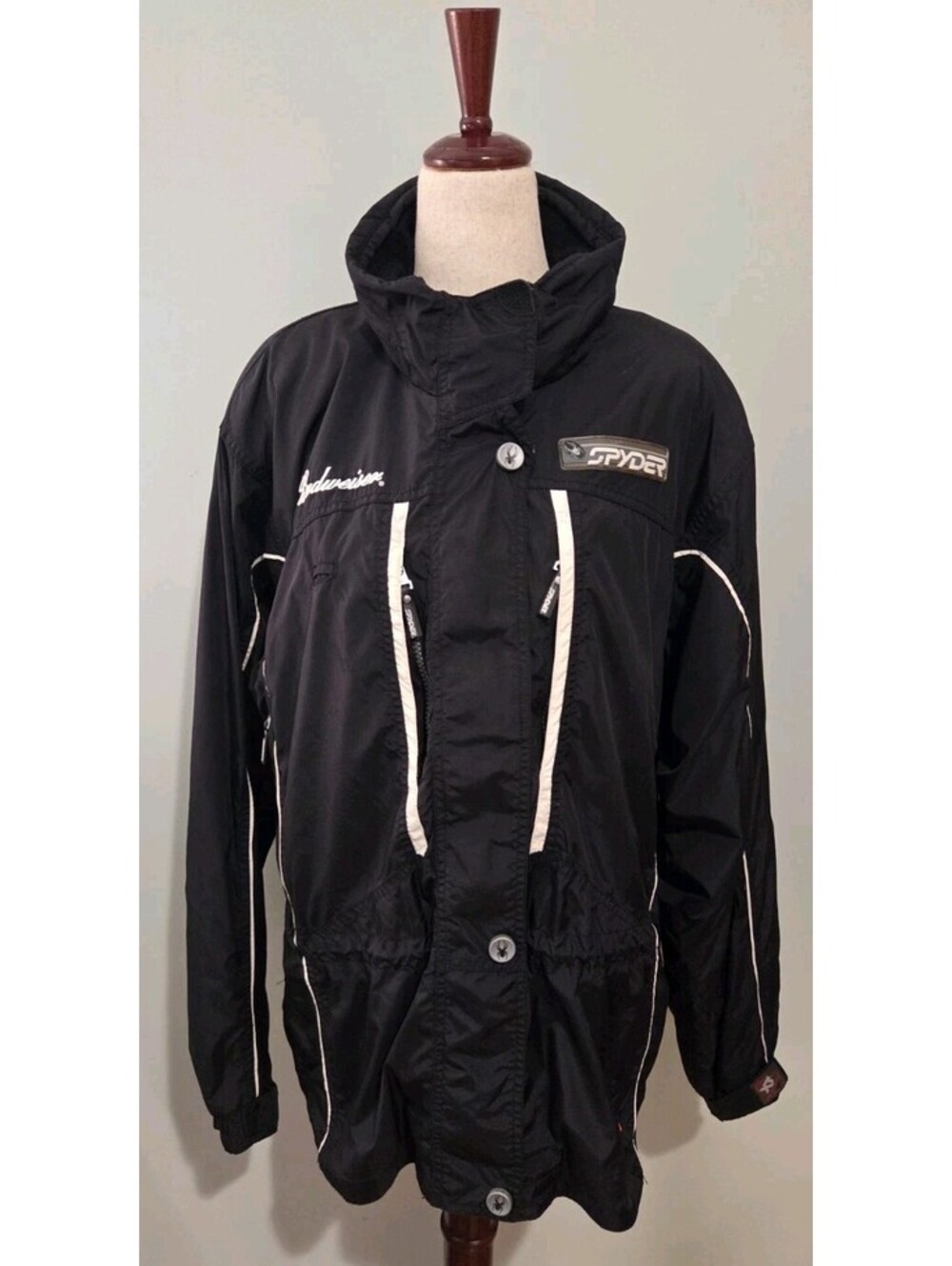 Spyder XT Size 12 Black Budweiser 5000 MM Ski Snowboard Jacket